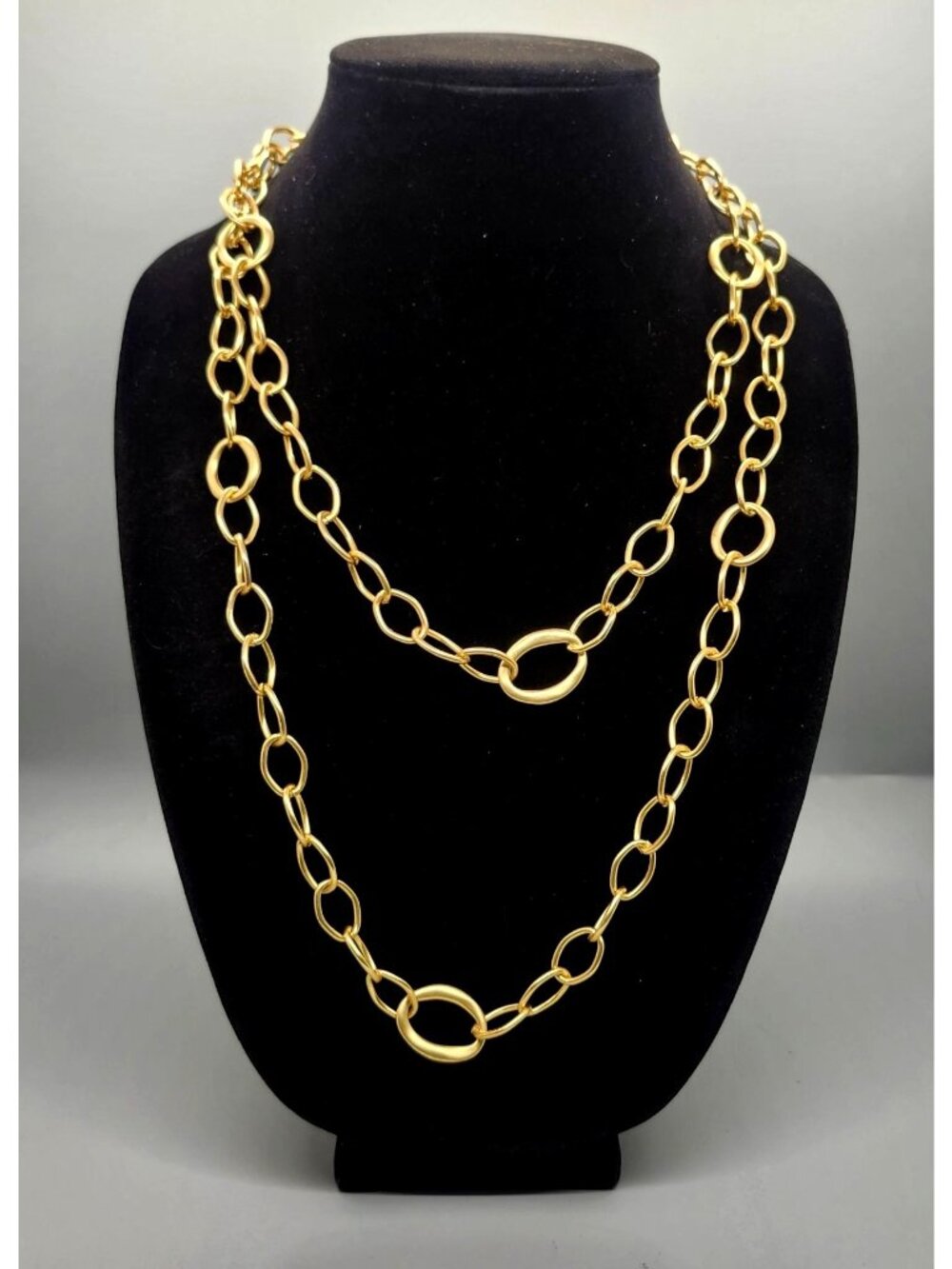 Gold-Tone Double-Strand Chain Necklace By Coldwater Creek